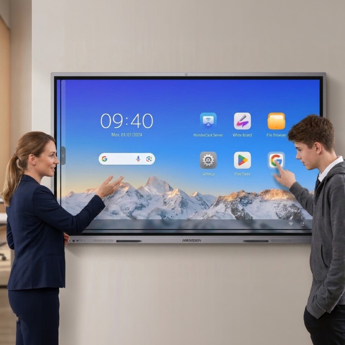 Monitor Touch Hikvision 86" - DS-D5A86RB/A2L - Serie Entry - Android 14 EDLA - 8 Gb - 128 Gb - Funzione Access Point Dual - con