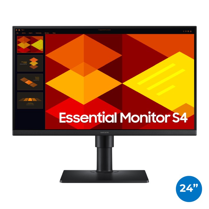 Monitor 24" Multimediale - Samsung S24D408 - Full Hd - Hdmi - Display Port - Rotazione 90° (Tilt\Pivot)