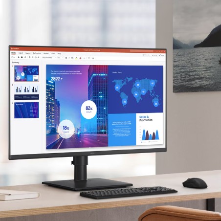 Monitor 24" Multimediale - Samsung S24D408 - Full Hd - Hdmi - Display Port - Rotazione 90° (Tilt\Pivot)