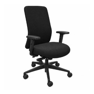 Sedia Operativa su Ruote Modello Eira con Braccioli 3D e Supporto Lombare - Materiale Step Step Melange - Colore Nero