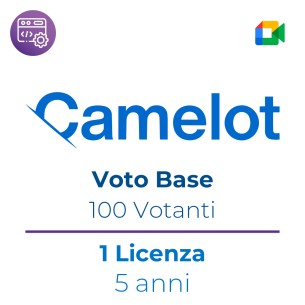 Licenza Voto Camelot Con Assemblea Google Meet - Fino a 300 Aventi Diritto - 3 Anni