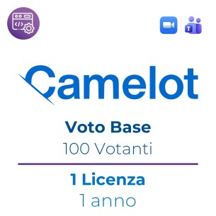 Licenza Voto Elettronico Camelot - Base Per Teams e Zoom -  Fino a 100 Aventi Diritto - 1 Anno