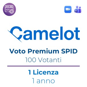 Licenza Voto Elettronico Camelot - Premium Spid Per Teams e Zoom - Fino a 100 Aventi Diritto - 1 Anno