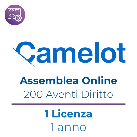 Licenza Assemblea Completa Online Camelot Base - Fino a 200 Aventi Diritto - 1 Anno