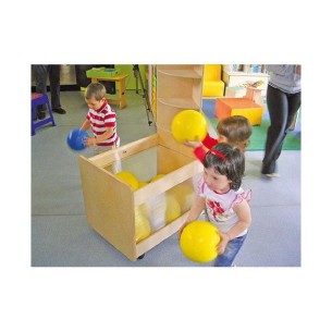 Carrello Porta Giochi in Legno con Ruote - Pratico e Robusto