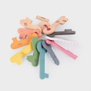 Chiavi Arcobaleno in Legno - Set da 11 Pezzi per Bambini 2