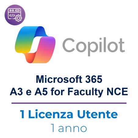 Copilot per Microsoft 365 A3 e A5 NCE for Faculty - Licenza per 1 Utente
