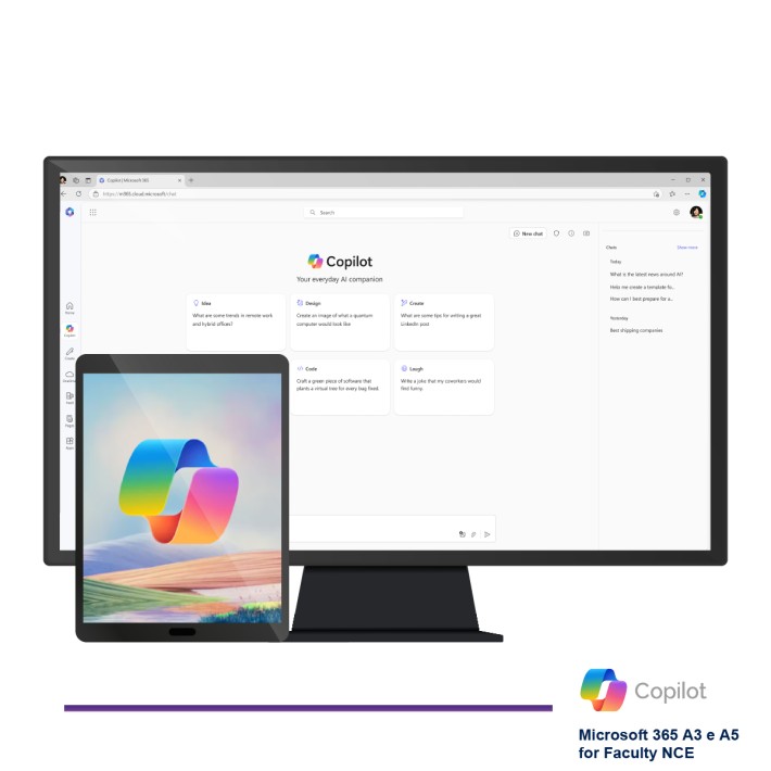 Copilot per Microsoft 365 A3 e A5 NCE for Faculty - Licenza per 1 Utente