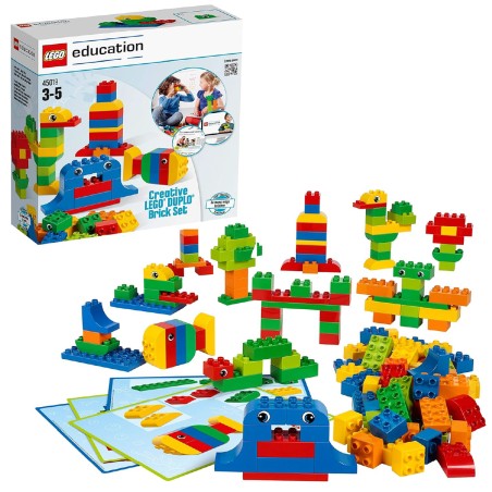 LEGO Education - 160 Mattoncini DUPLO Colorati e Schede di Costruzione