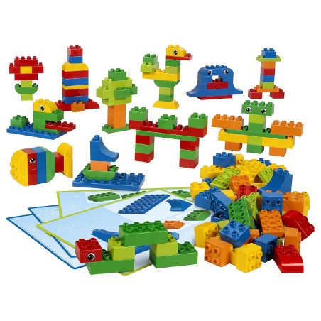 LEGO Education - 160 Mattoncini DUPLO Colorati e Schede di Costruzione