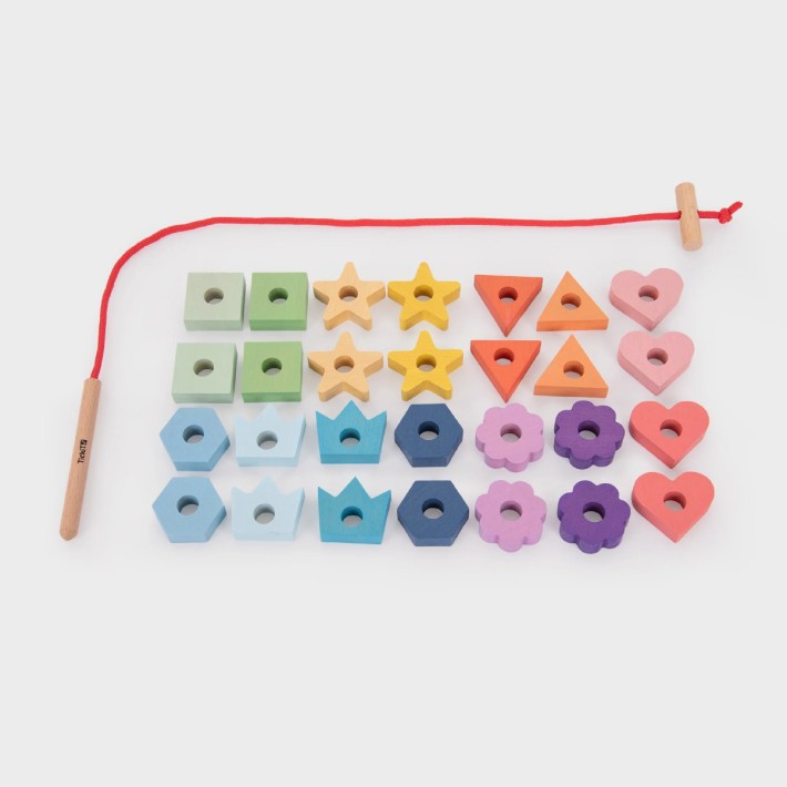 Forme di Allacciature Arcobaleno - Set di 28 pezzi in legno