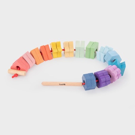 Forme di Allacciature Arcobaleno - Set di 28 pezzi in legno