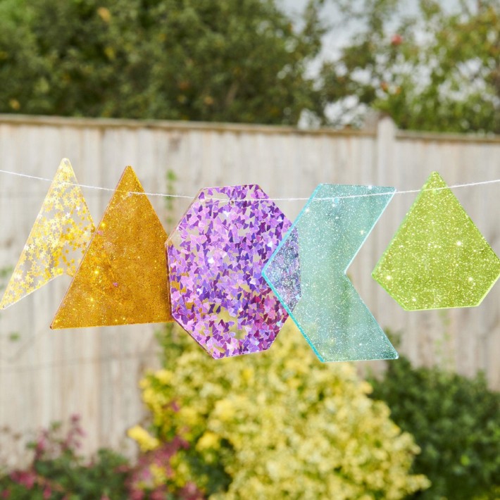 Forme Glitterate Acriliche - Confezione da 21 Pezzi