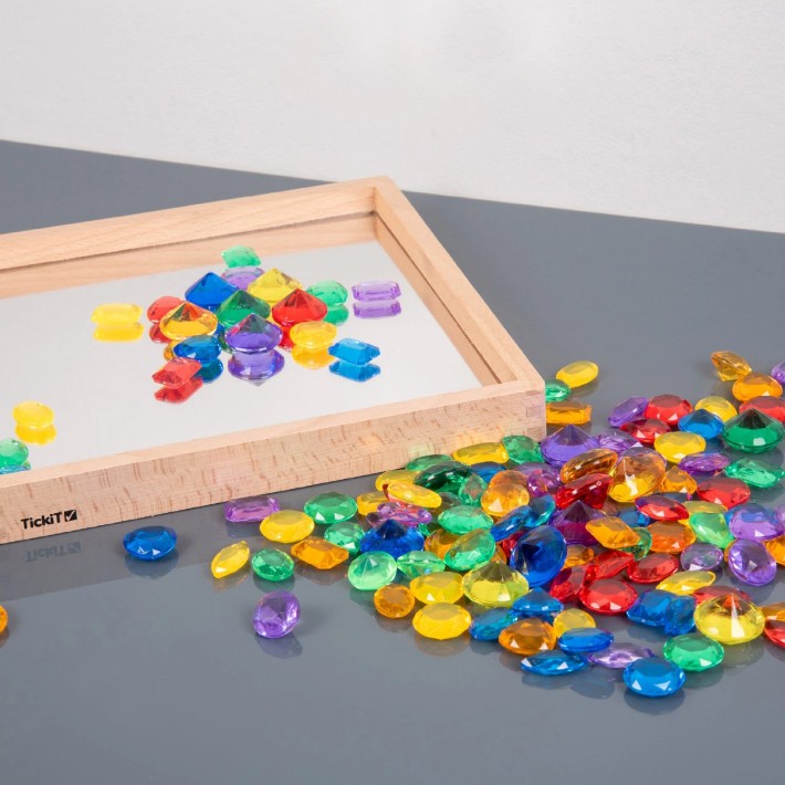 Gemme Colorate Traslucide Tickit - Confezione da 144 Pezzi