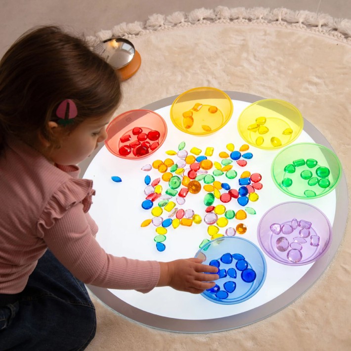Gemme Colorate Traslucide Tickit - Confezione da 144 Pezzi