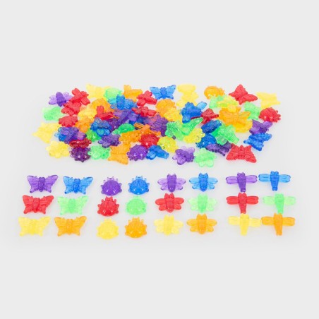Insetti Colorati Traslucidi Tickit - 96 Pezzi