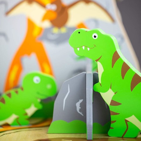 Isola dei Dinosauri in Legno da Gioco per Bambini