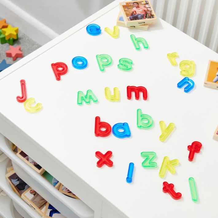 Lettere Traslucide Minuscole A-Z in Acrilico - Set di 26 Pezzi