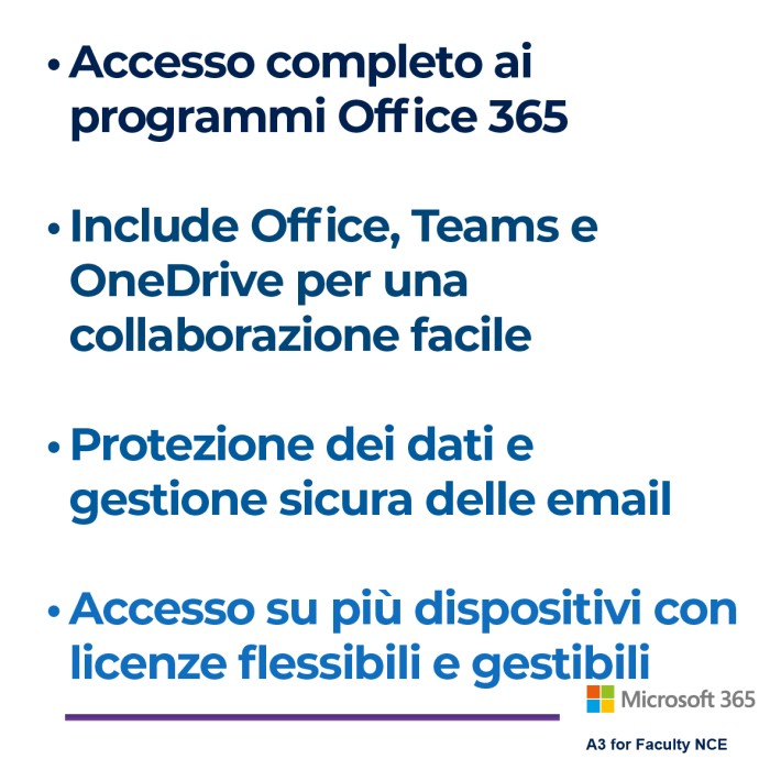 Microsoft 365 A3 Faculty Nce - Licenza Annuale