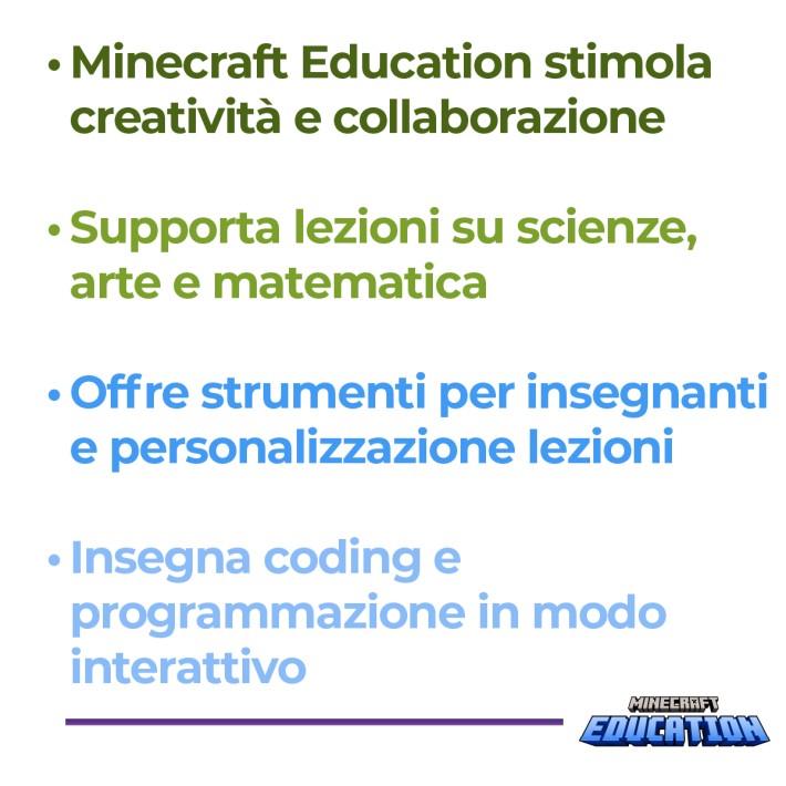 Microsoft Minecraft Education Edition NCE - 1 Anno per 1 Utente
