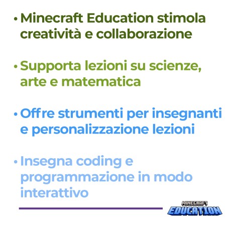 Microsoft Minecraft Education Edition NCE - 1 Anno per 1 Utente