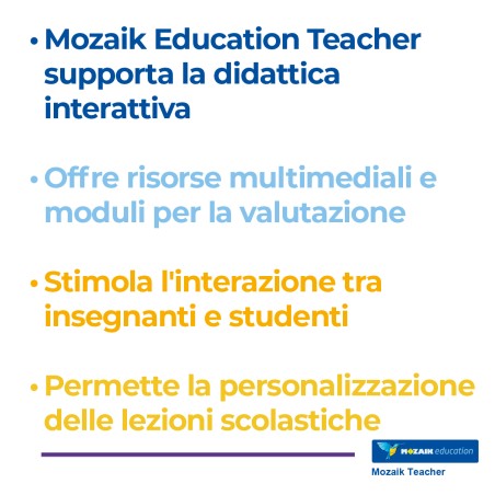 Kit 10 Licenze Utente/Docente Mozaik TEACHER - Abbonamento 2 Anni