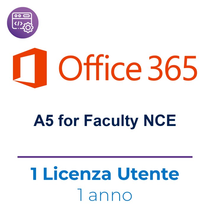 Office 365 A5 Faculty NCE - Abbonamento 1 Anno