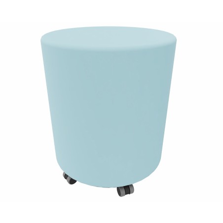 Pouf con Ruote - Diametro 60cm, h45cm - Azzurro
