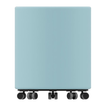 Pouf con Ruote - Diametro 60cm, h45cm - Azzurro