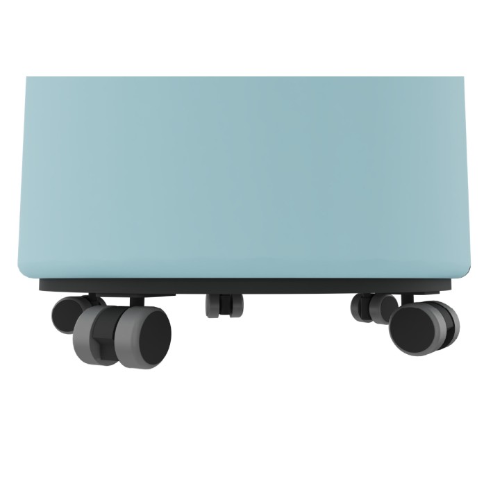 Pouf con Ruote - Diametro 60cm, h45cm - Azzurro