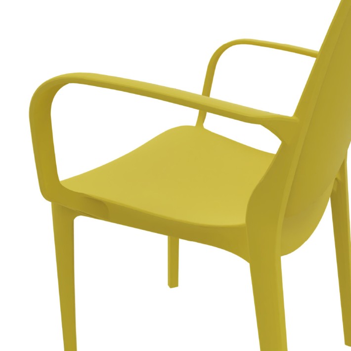 Sedia Ginevra con Braccioli - Gialla, h47 cm