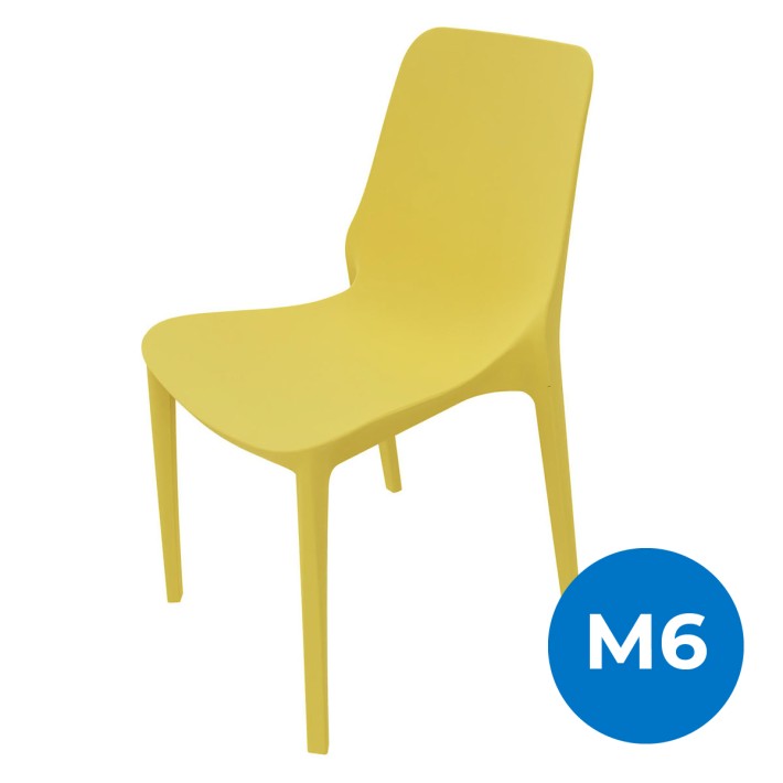 Sedia Ginevra in Tecnopolimero - Giallo - Interni ed Esterni