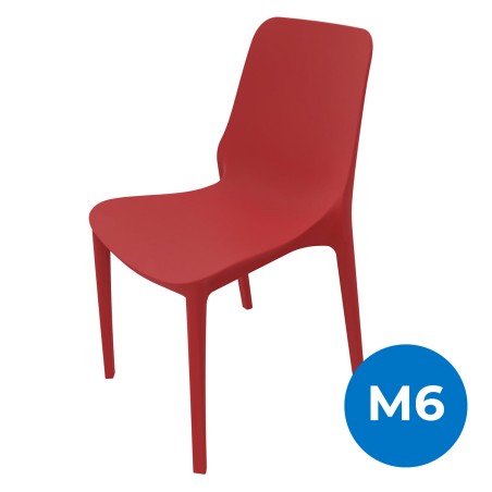 Sedia Ginevra SCAB in Tecnopolimero Rosso - h47 cm