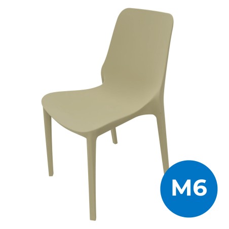 Sedia Ginevra Tortora Impilabile - Interni ed Esterni - 47cm