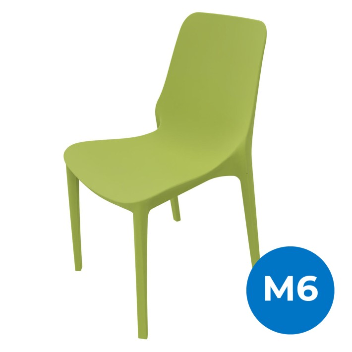 Sedia Ginevra SCAB in Tecnopolimero Verde - h47 cm