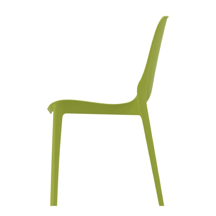 Sedia Ginevra SCAB in Tecnopolimero Verde - h47 cm