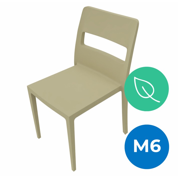 Sedia Sai Go Green - 46 cm - Colore Tortora | SCAB