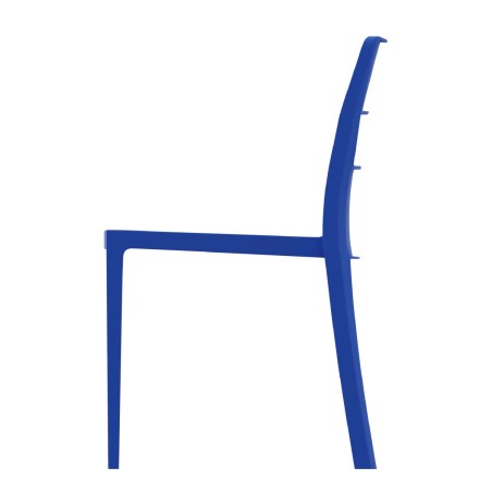 Sedia Sai in Tecnopolimero Riciclabile, Altezza 46 cm, Colore Blu