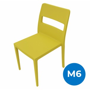 Sedia Sai in Tecnopolimero Giallo - Resistente e Riciclabile
