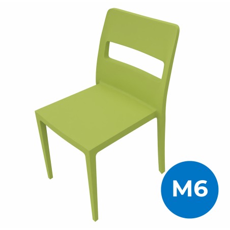 Sedia Sai in Tecnopolimero Riciclabile - Colore Verde