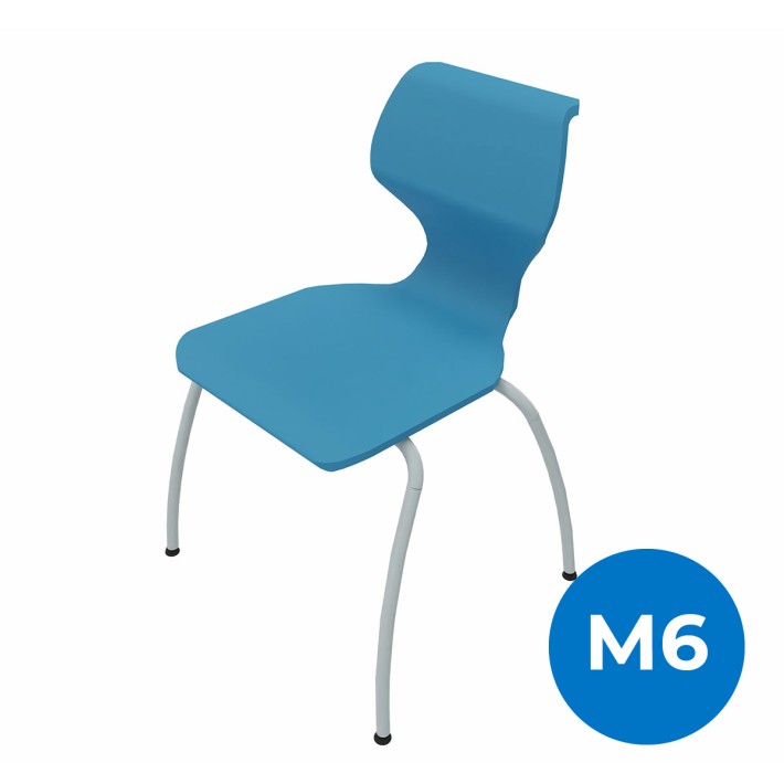 Sedia Solifiber con Gambe - Altezza Seduta 46 cm - Blu