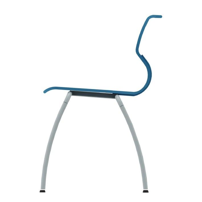 Sedia Solifiber con Gambe - Altezza Seduta 46 cm - Blu