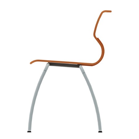 Sedia Solifiber con Gambe - Altezza Seduta 46 cm - Arancione