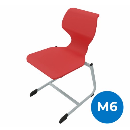 Sedia Solifiber Swing con Slitta, Altezza Seduta 46 cm, Colore Rosso
