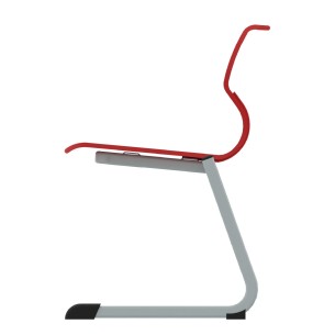 Sedia Solifiber Swing con Slitta, Altezza Seduta 46 cm, Colore Rosso 2