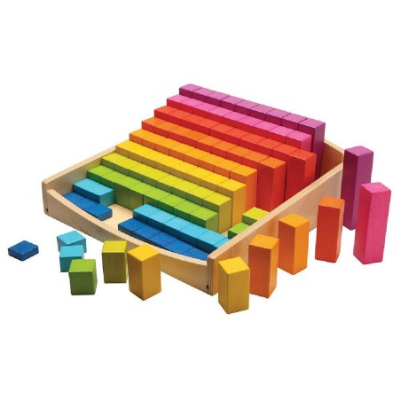 Set 100 regoli in legno CWR, sviluppo abilità logiche e matematiche