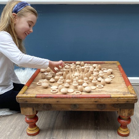 Set di 120 Tesori in Legno Naturale per Attività Didattiche