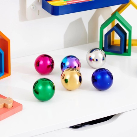 Sfere di Colore Riflettente in Acciaio - Confezione da 6 Pezzi di Tickit