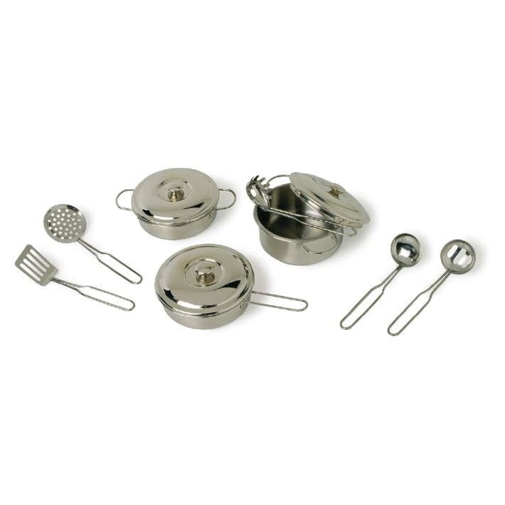 Set 9 Utensili e Pentolini in Metallo - ø 10 cm