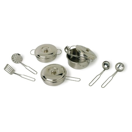 Set 9 Utensili e Pentolini in Metallo - ø 10 cm